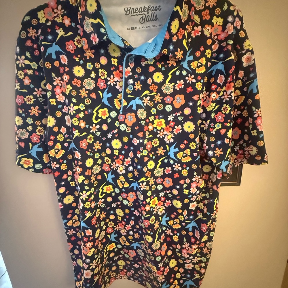 Breakfast Balls Men’s Small Golf Polo (New Found Glory) - Picture 3 of 3